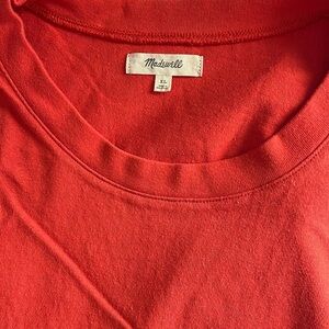 Madewell Cotton Deep Orange Shirt